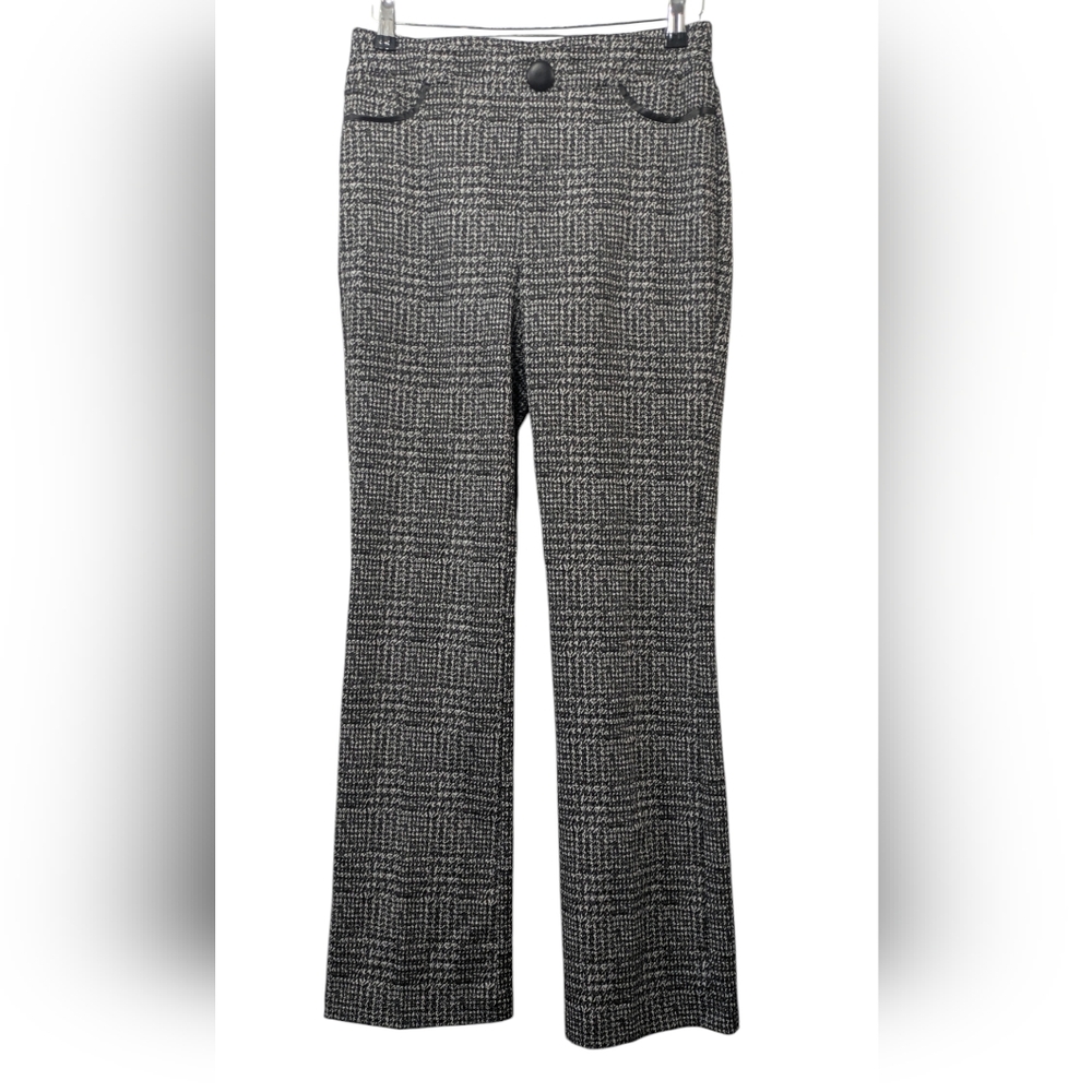Soho Apparel Black & White Houndstooth Poly Spandex Dress Pants Size Small